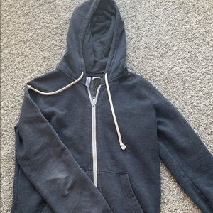 H&M basic navy zip up hoodie